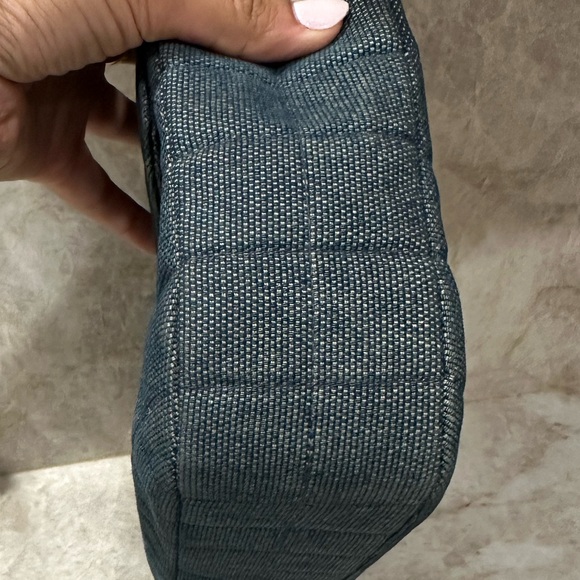 Chanel Mademoiselle top handle denim chocolate bar clutch - Picture 8 of 16